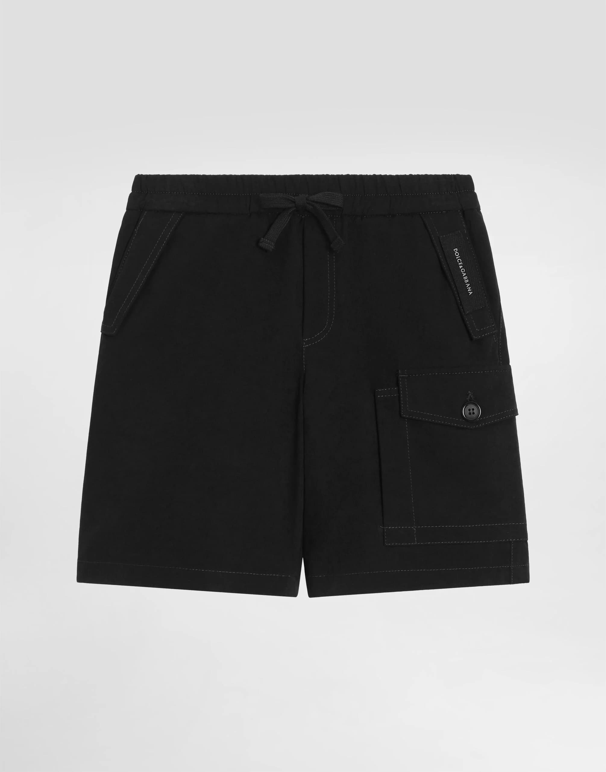 Dolce & Gabbana Kids Gabardine Black Bermuda Shorts - 1