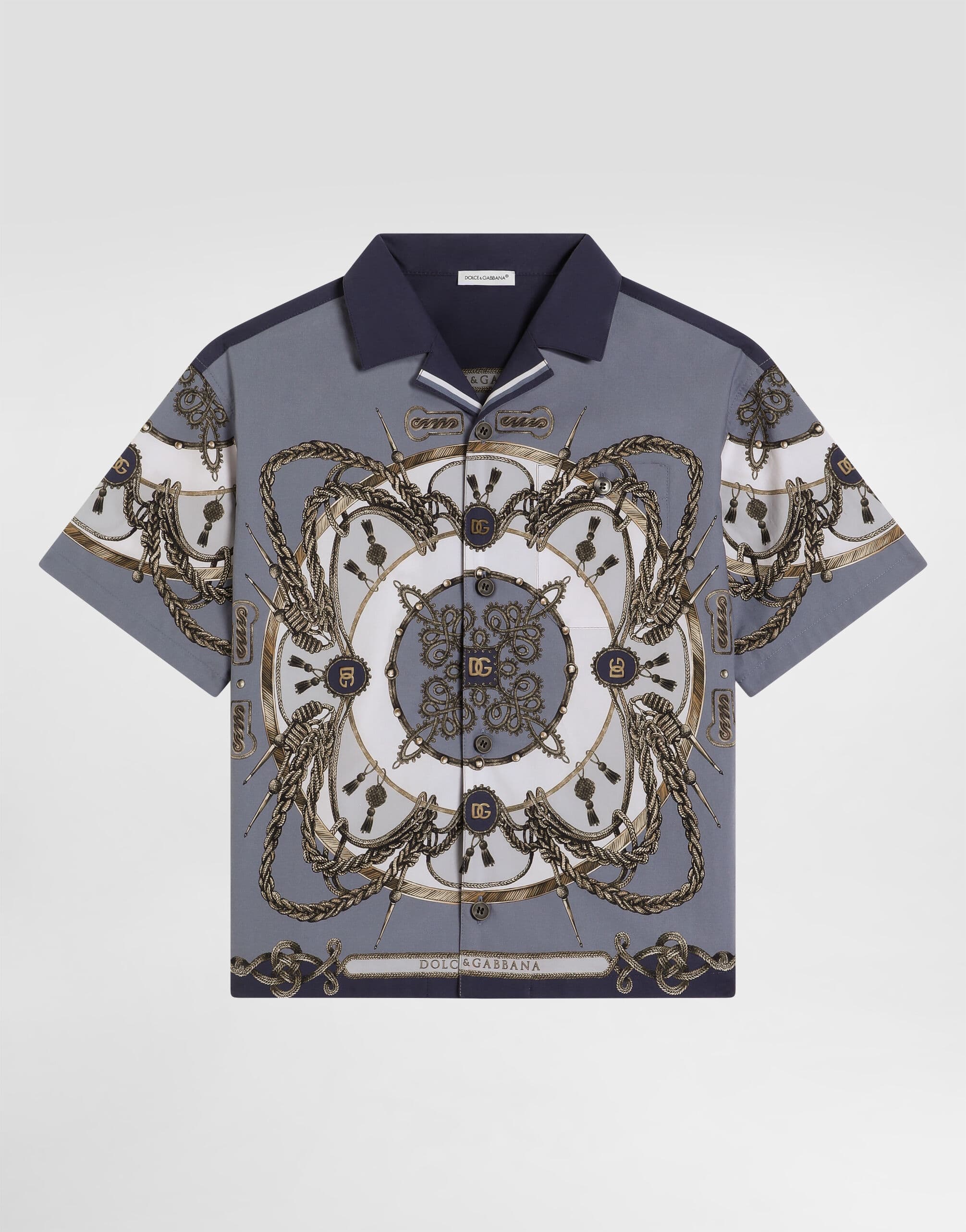 Dolce & Gabbana Kids' Cargo-Print Poplin Shirt - 1