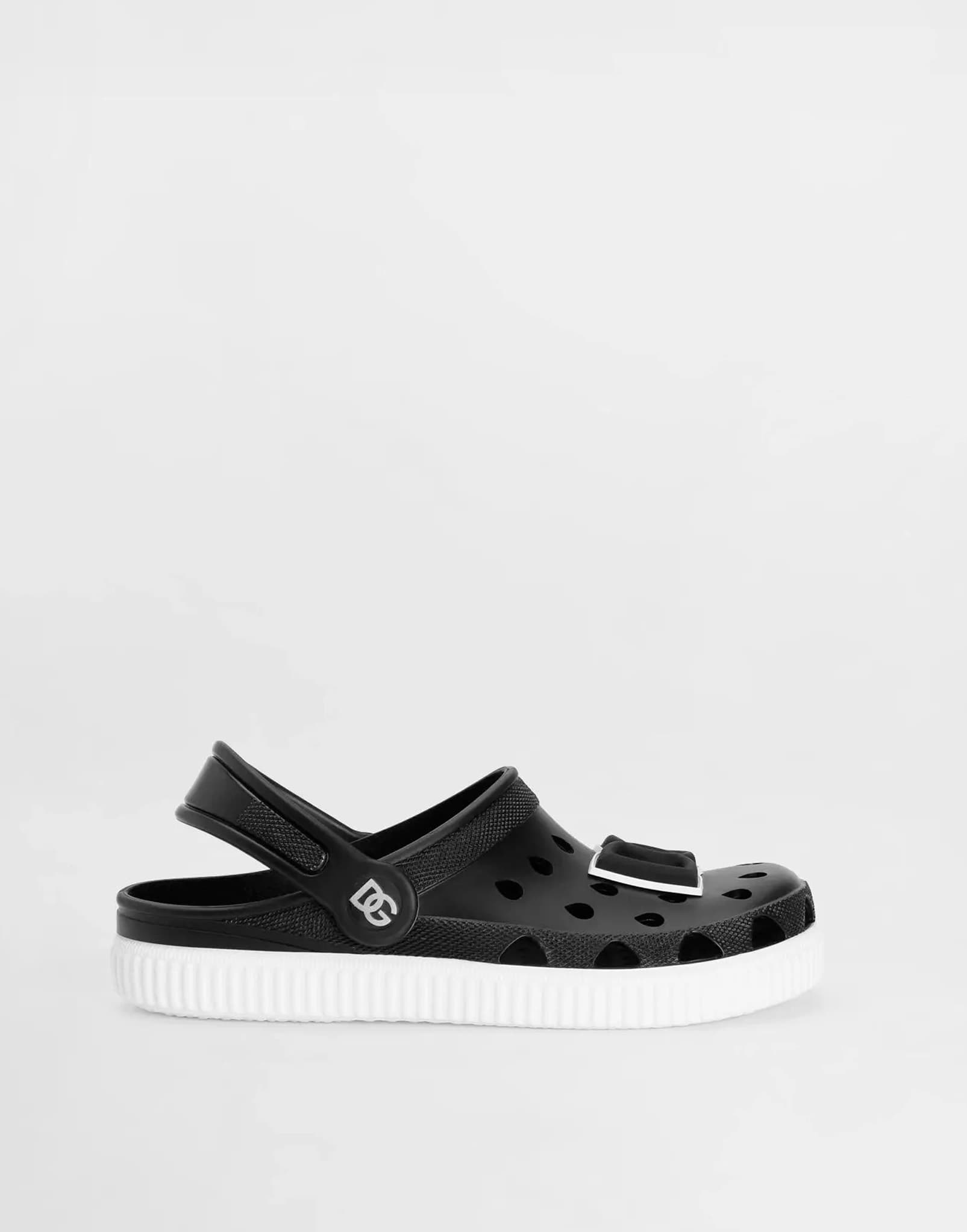 Dolce & Gabbana Kids Perforated Rubber Clogs with DG Logo - 1