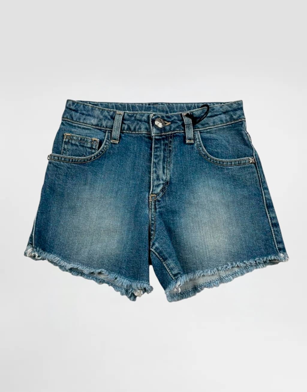 John Richmond Junior Girls' Denim Shorts Savini with RICH Patch - 1