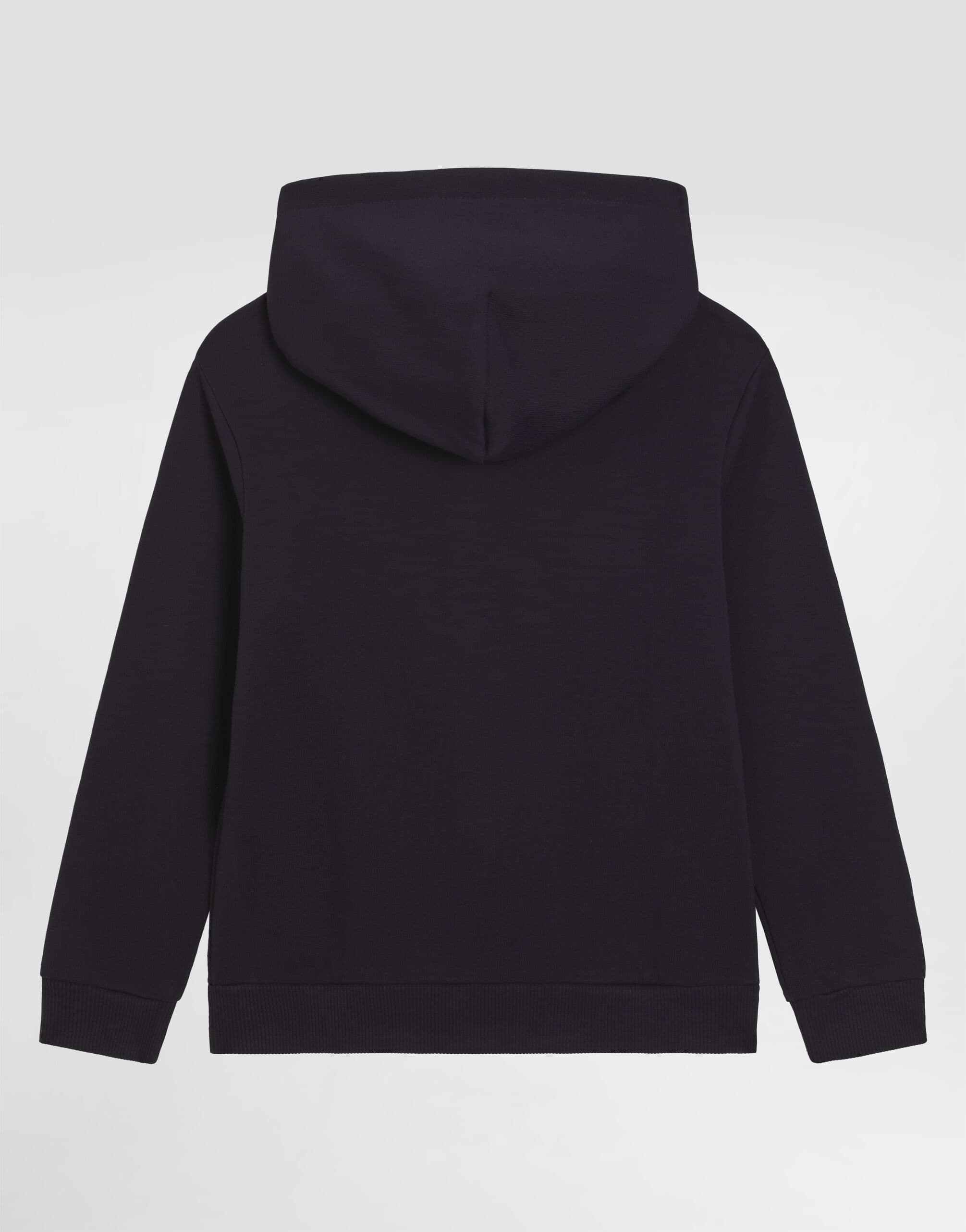 Dolce & Gabbana Kids' Hooded Sweatshirt with Metal Logo Plaque - 2