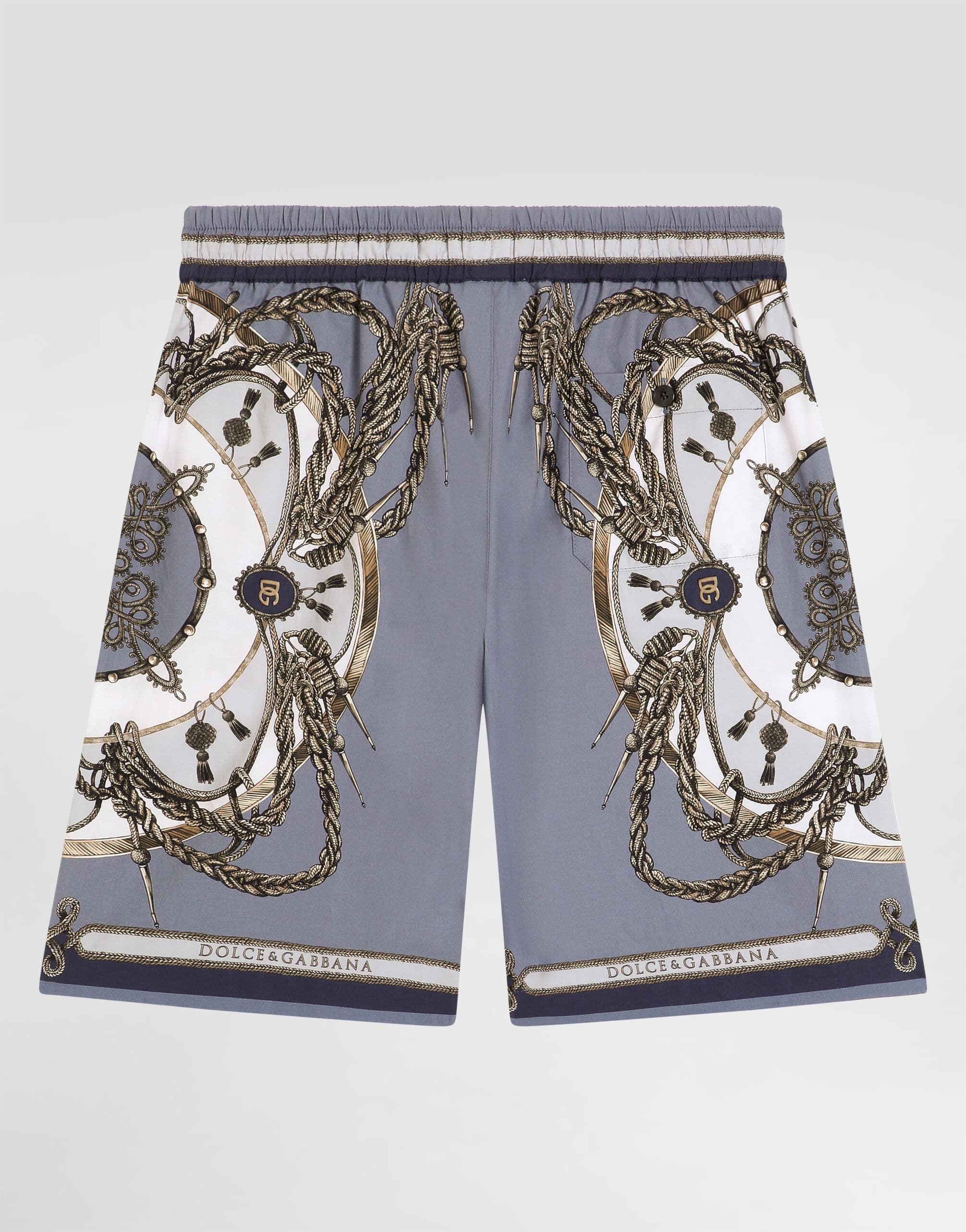 Dolce & Gabbana Kids Cargo-Print Poplin Bermuda Shorts, Oversized - 2