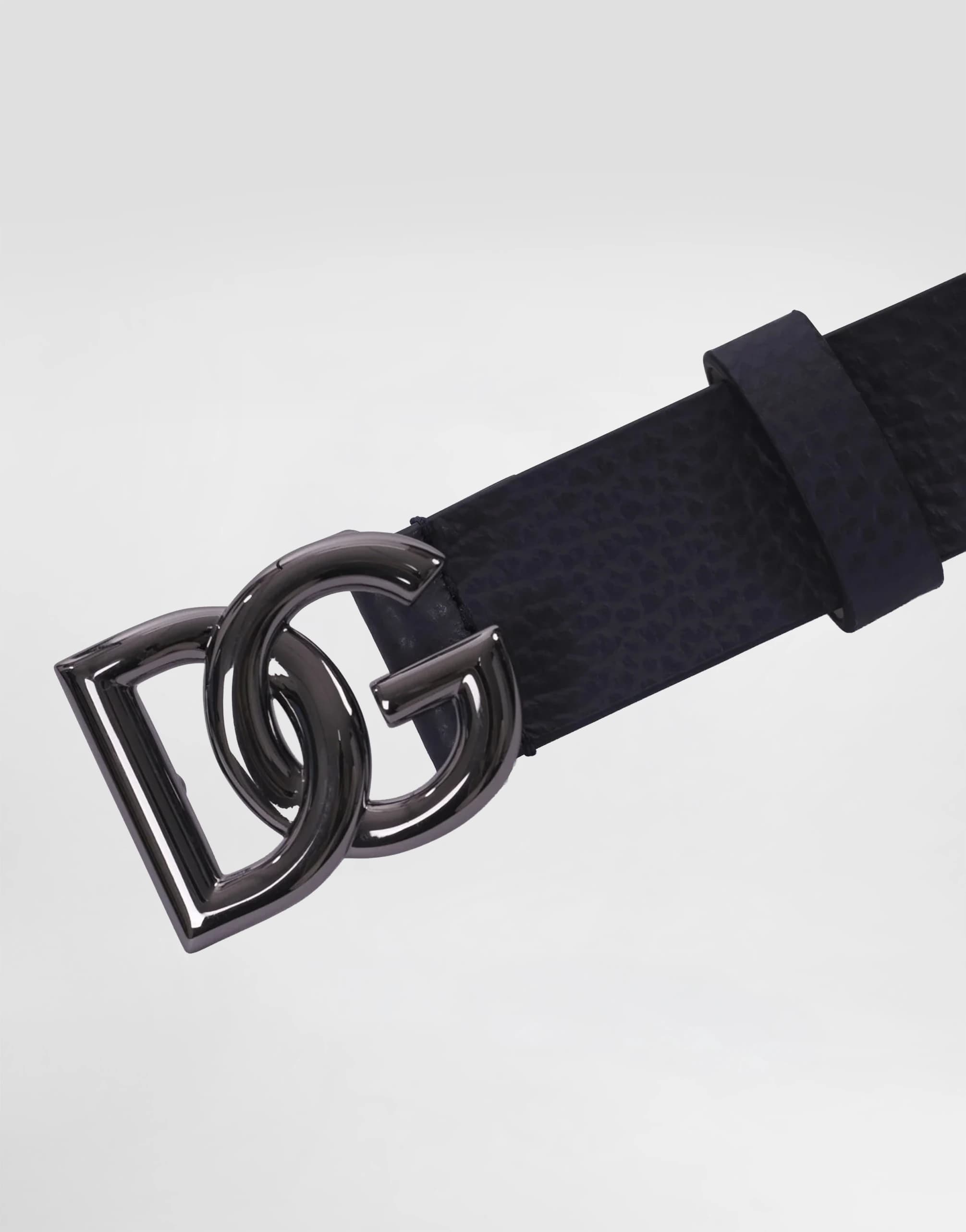 Dolce & Gabbana Kids Calfskin Leather Belt with DG Buckle - 2