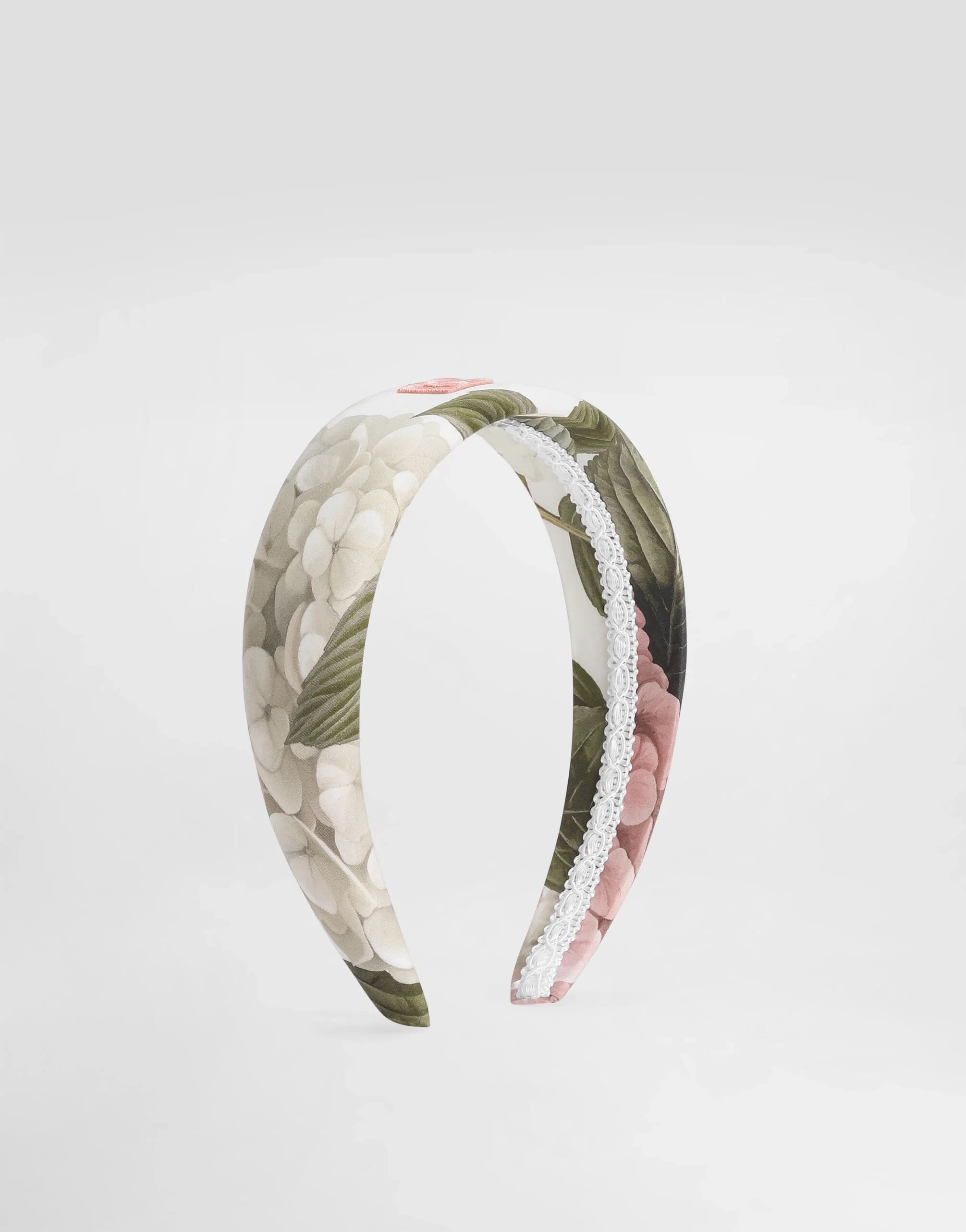 Dolce & Gabbana Kids Hydrangea-Print Poplin Headband - 1