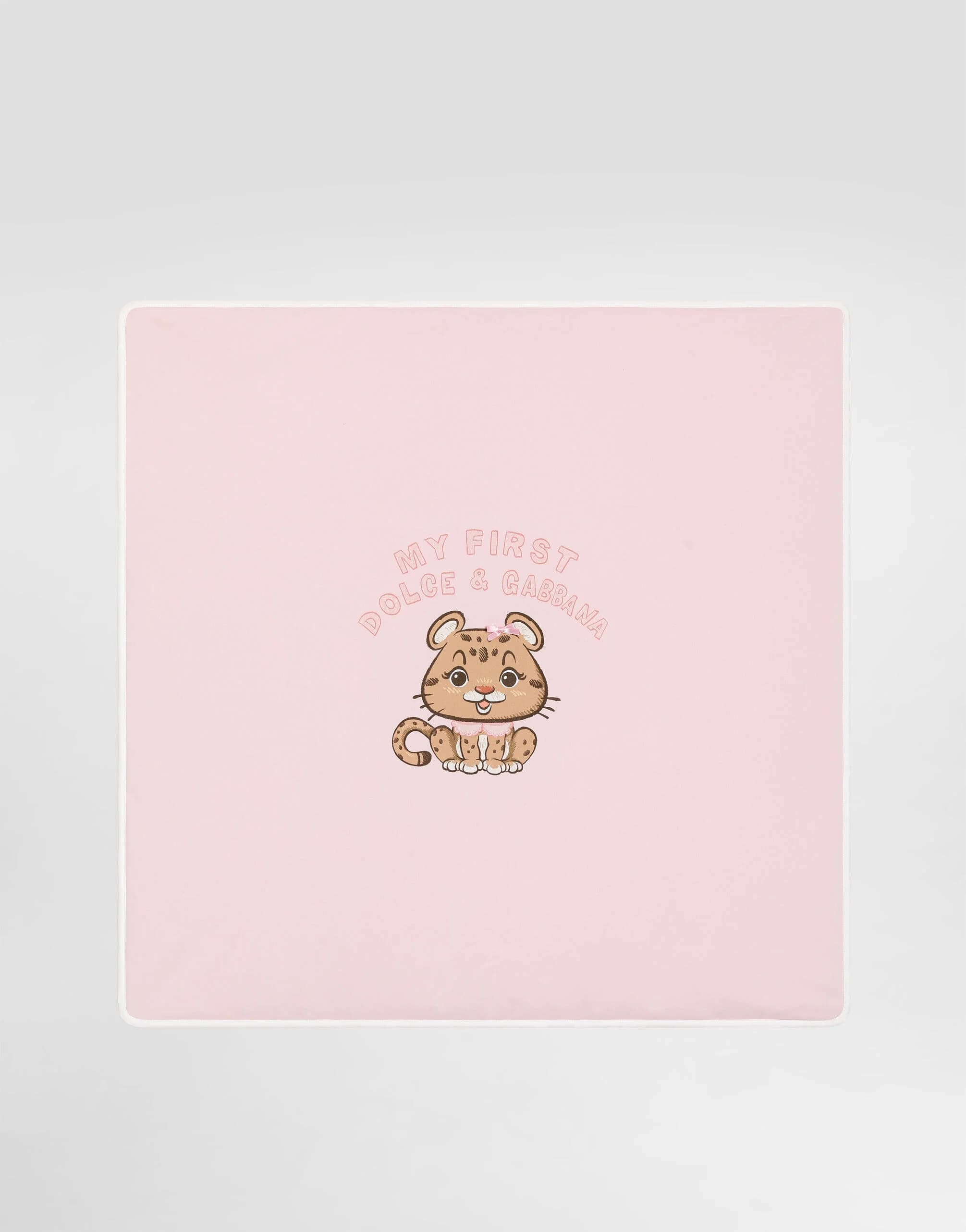 Dolce & Gabbana Kids Cotton Blanket with DG Print - 1
