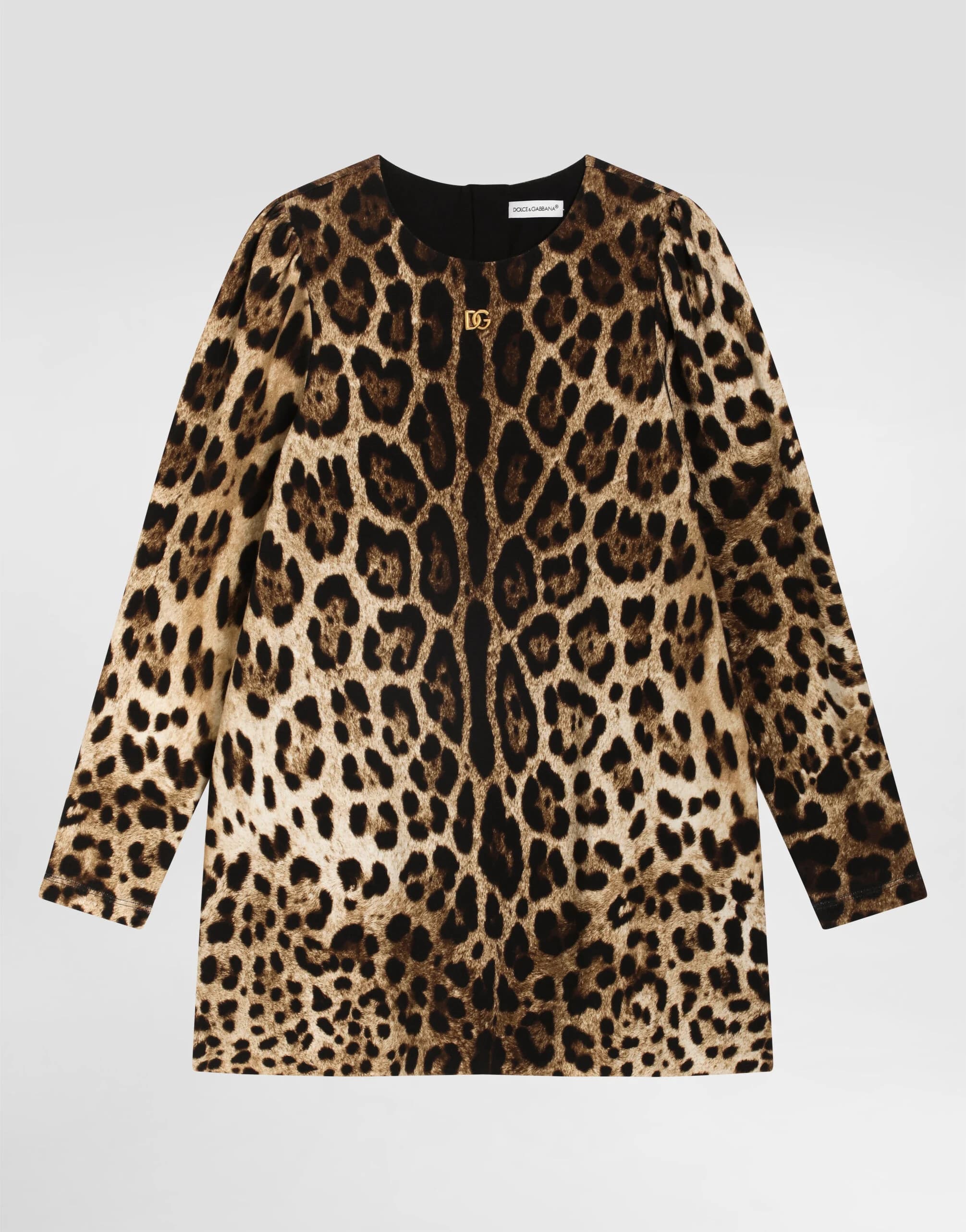 Dolce & Gabbana Kids Leopard-Print Cotton Dress - 1