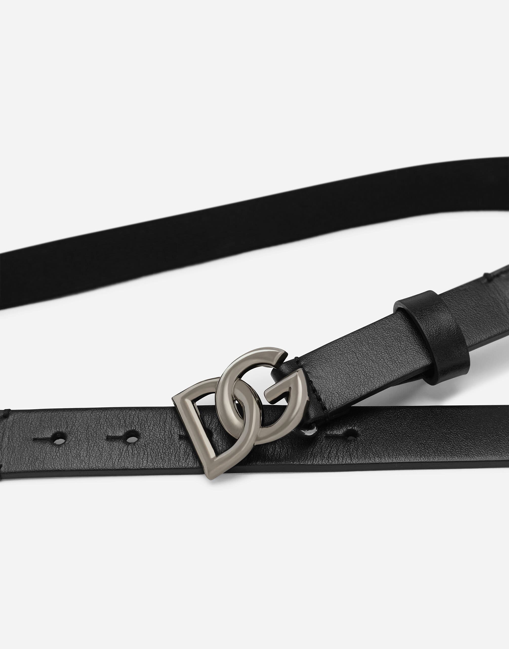 Dolce & Gabbana Kids Belt with DG Crossed Logo Buckle - 2