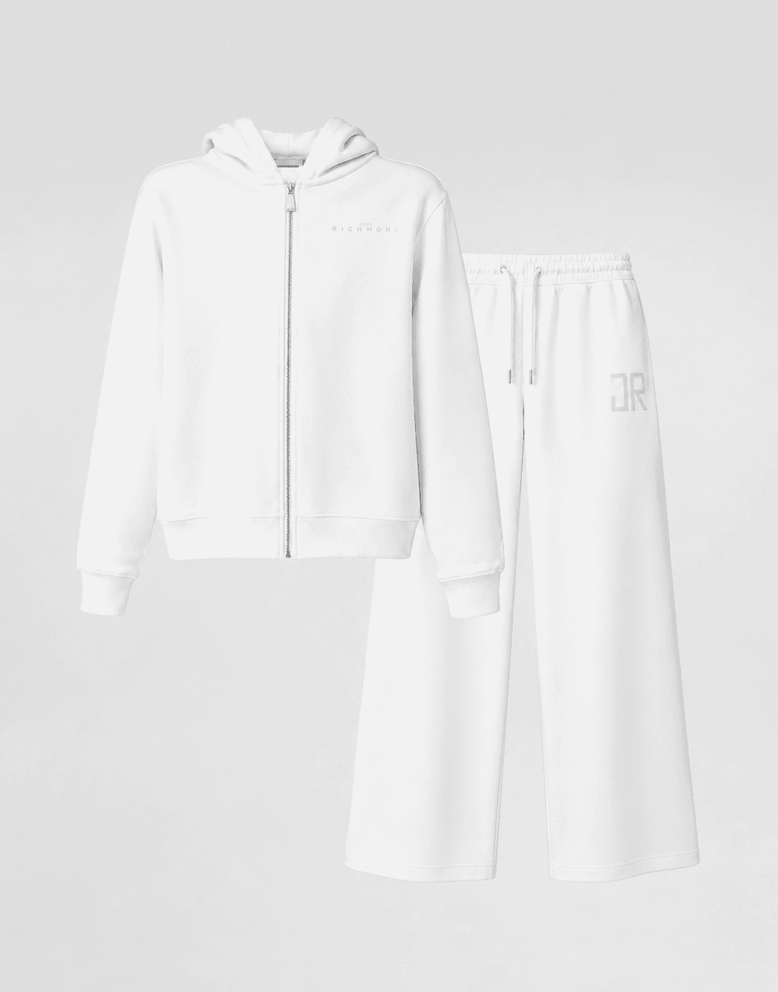 John Richmond Junior Girls' Zip Hoodie and Trousers White Set Larisi  - 1