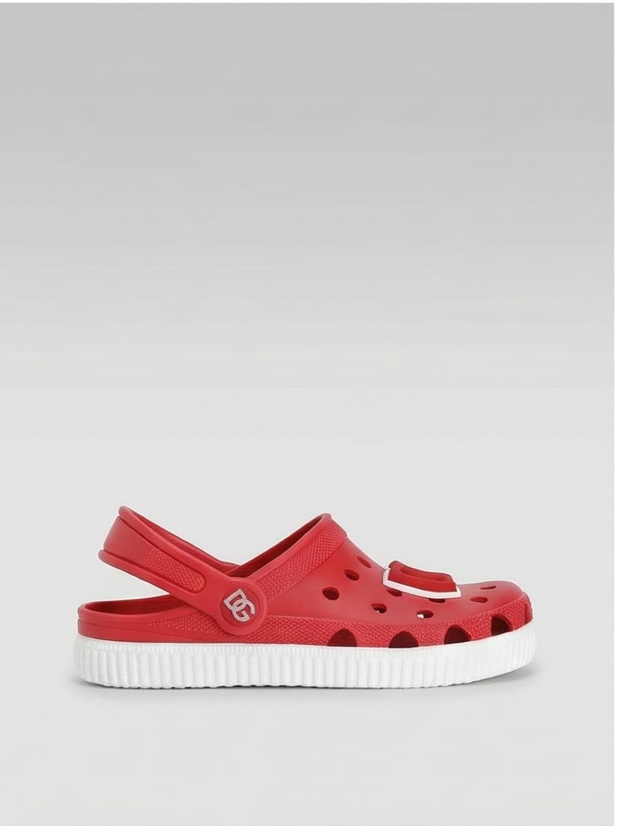 Dolce & Gabbana Kids Perforated Rubber Clogs with DG Logo - 4