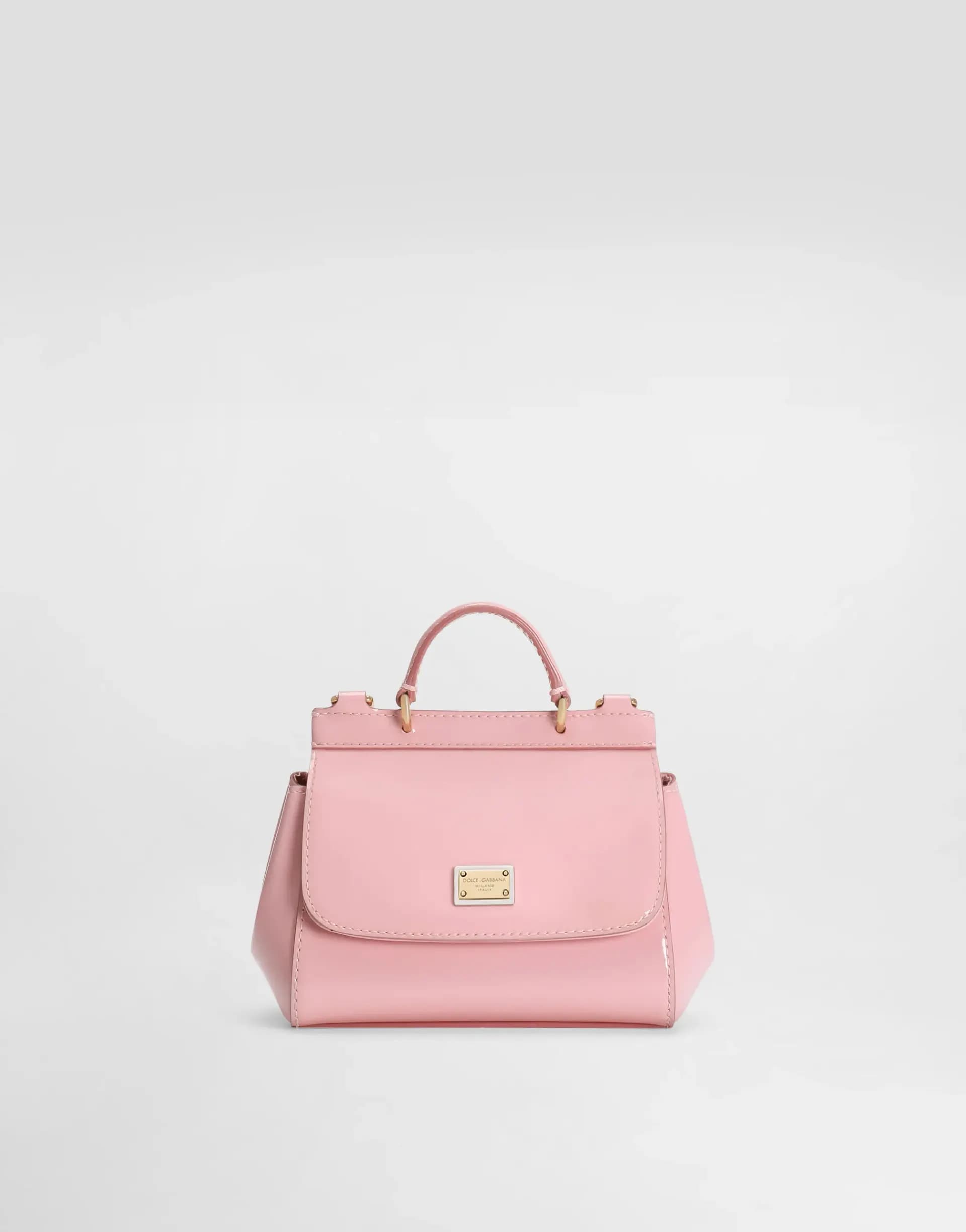 Dolce & Gabbana Kids Patent leather mini Sicily bag in pink - 1
