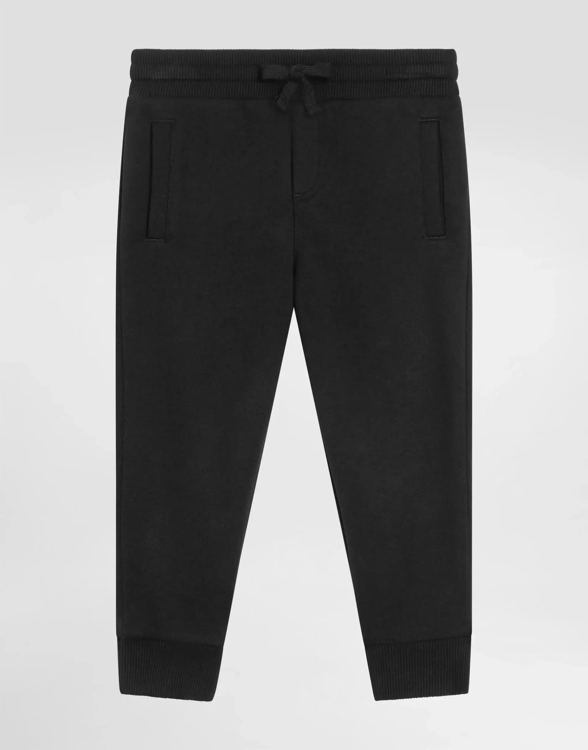 Dolce & Gabbana Kids Sport Fleece trousers with DG logo plaque - 1
