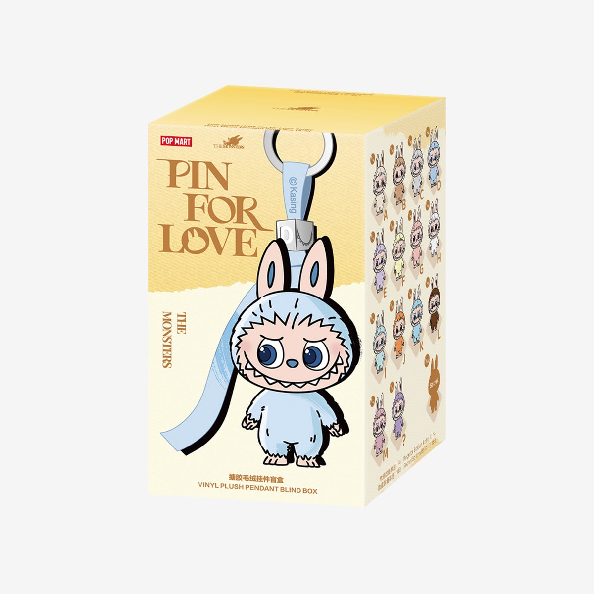 POP MART The Monsters Pin for Love Series Vinyl Plush Pendant – Labubu Alphabet Blind Box Keychain A-M