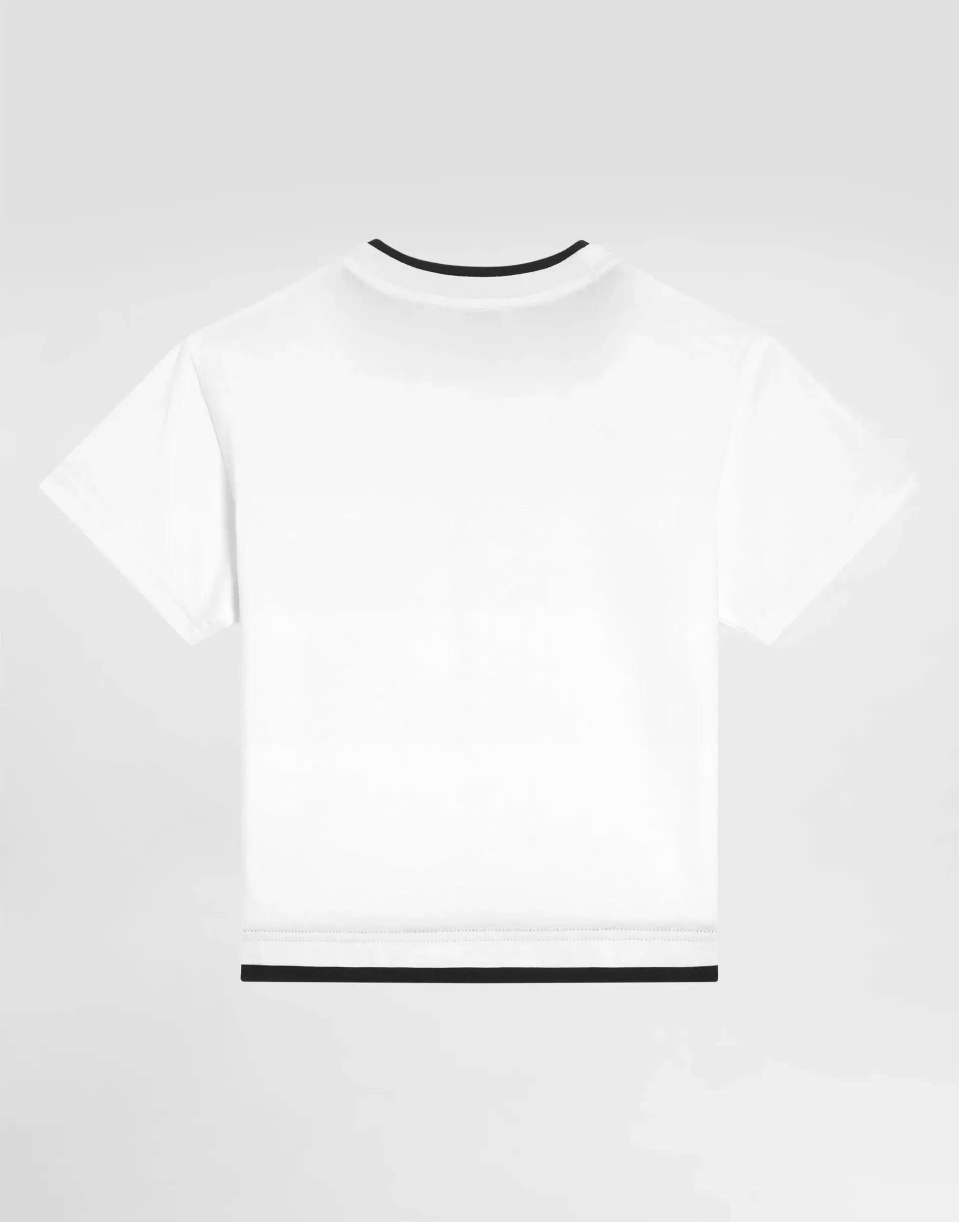 Dolce & Gabbana Kids T-shirt with a double collar and embroidery