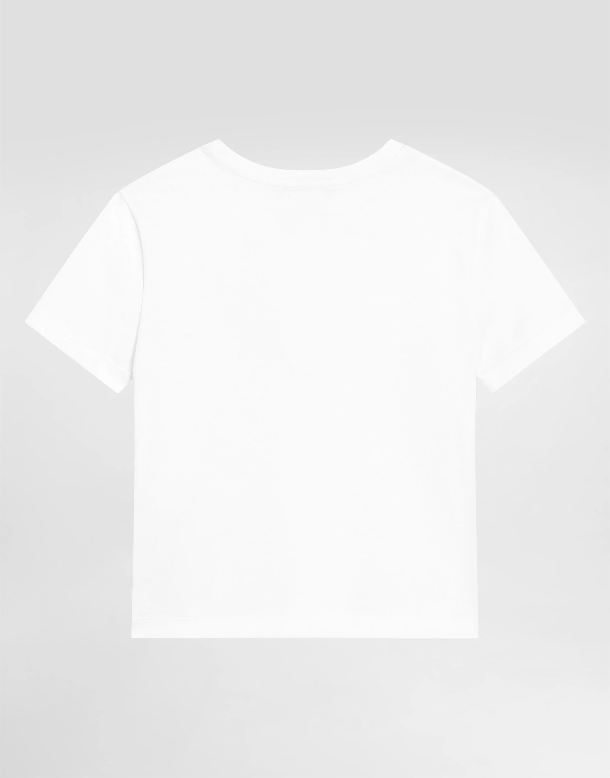 Dolce & Gabbana Kids Cotton T-Shirt with Leopard-Print DG Patch
